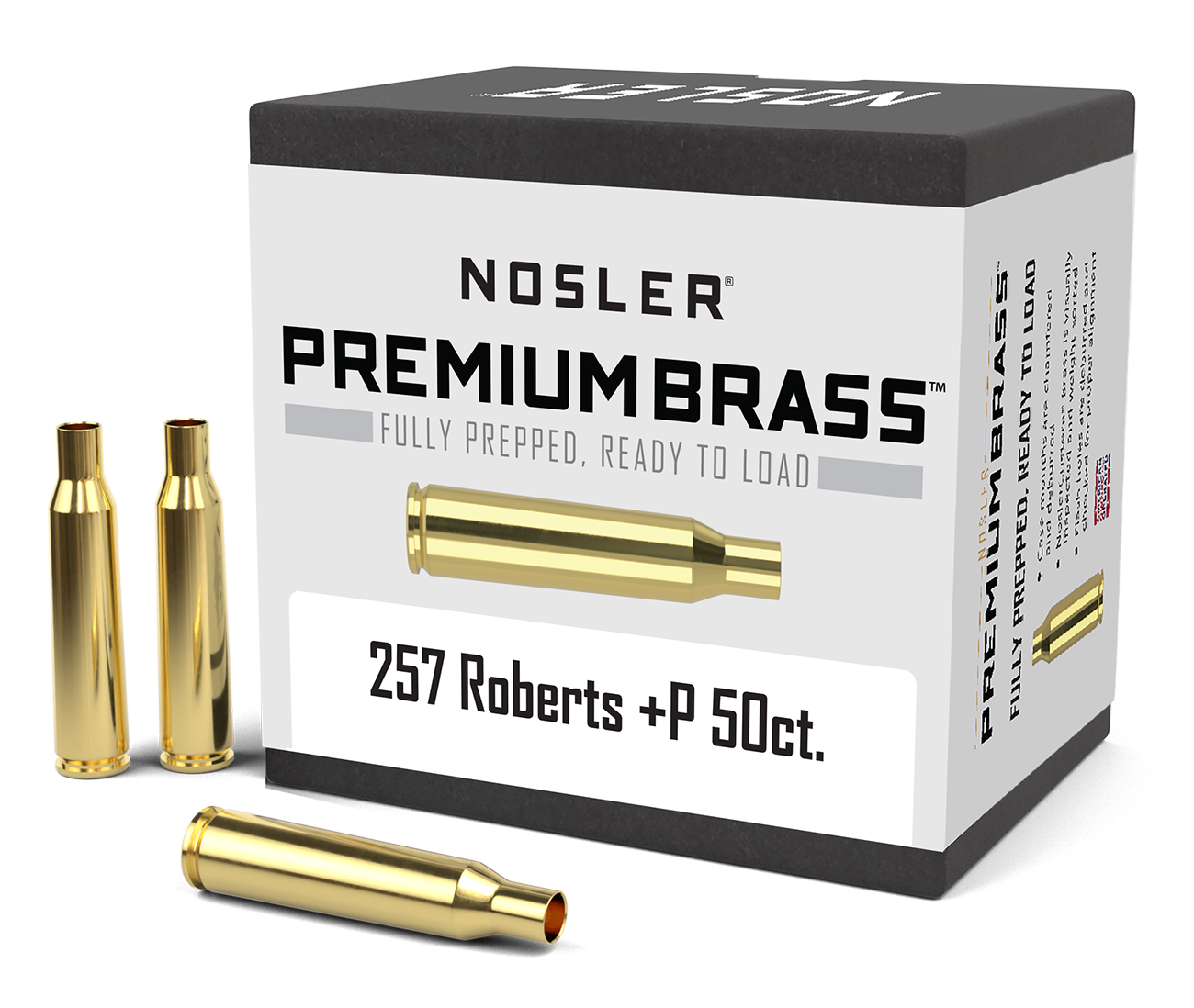 Nosler Premium Unprimed Brass Cases 257 Roberts +P (50pk) - NCB257ROB