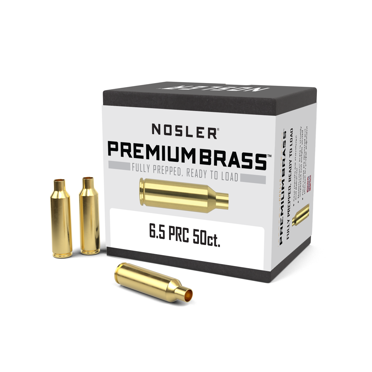 Nosler Premium Unprimed Brass Cases 6.5 PRC (50pk)