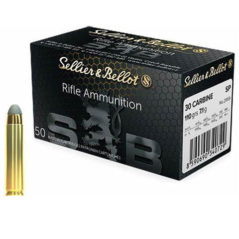 Sellier & Bellot Ammunition 30 Carbine 110 Grain SP (50pk)(2959)