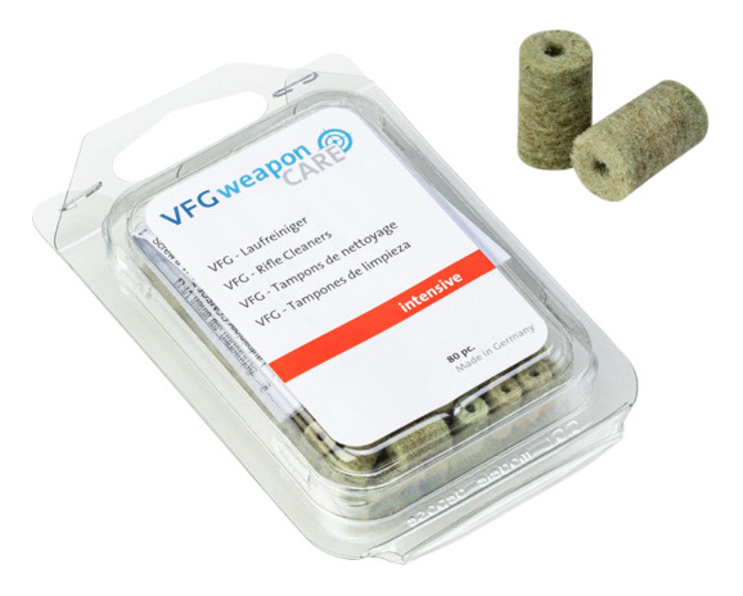 VFG Intensive Rifle Cleaning Felts 22 Cal (80pk)