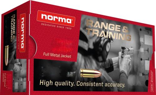 Norma Range & Training Ammunition 9mm Luger 124 Grain FMJ (50pk)
