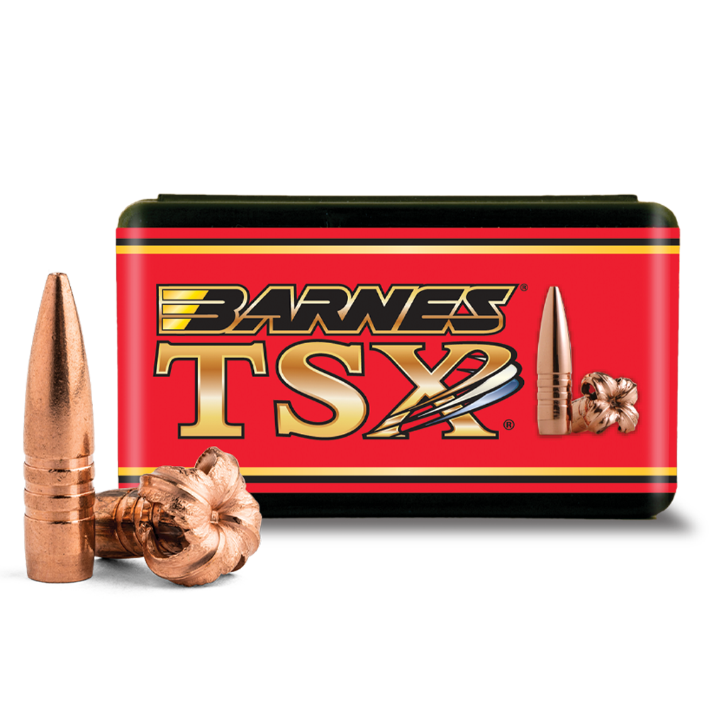 Barnes Triple-Shock X Bullets 264 Caliber, 6.5mm (264 Diameter) 130 Grain Hollow Point Flat Base Lead-Free (50pk)