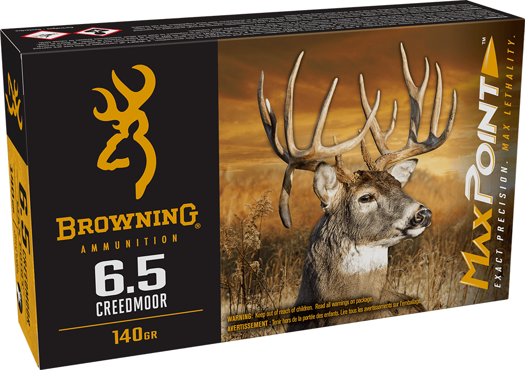 Browning Max Point Ammunition 6.5 Creedmoor 140 Grain Polymer Tip (20pk)