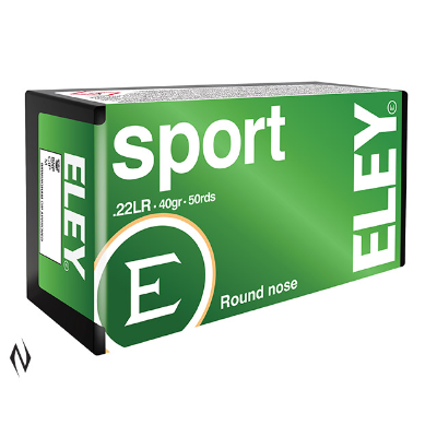 Eley Sport Ammunition 22 Long Rifle (22LR) 40 Grain Lead Round Nose (LRN) (50pk)
