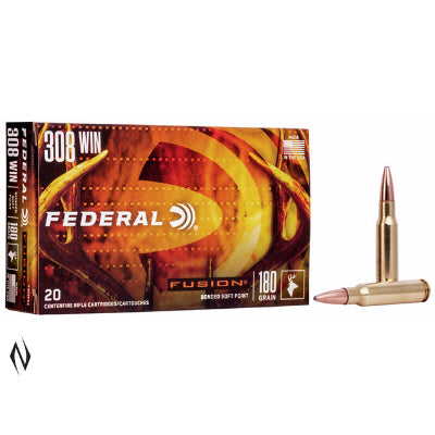 Federal Fusion Ammunition 308 Winchester 180 Grain Bonded Soft Point (20pk)