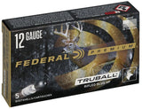 Federal Premium TruBall Ammunition 12 Gauge 2-3/4", 1 oz TruBall Hollow Point Slug (5pk)