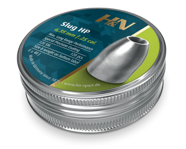 H&N Slug HP (.249) 25 Cal Air Pellets 34gr / 2,20g (120pk)