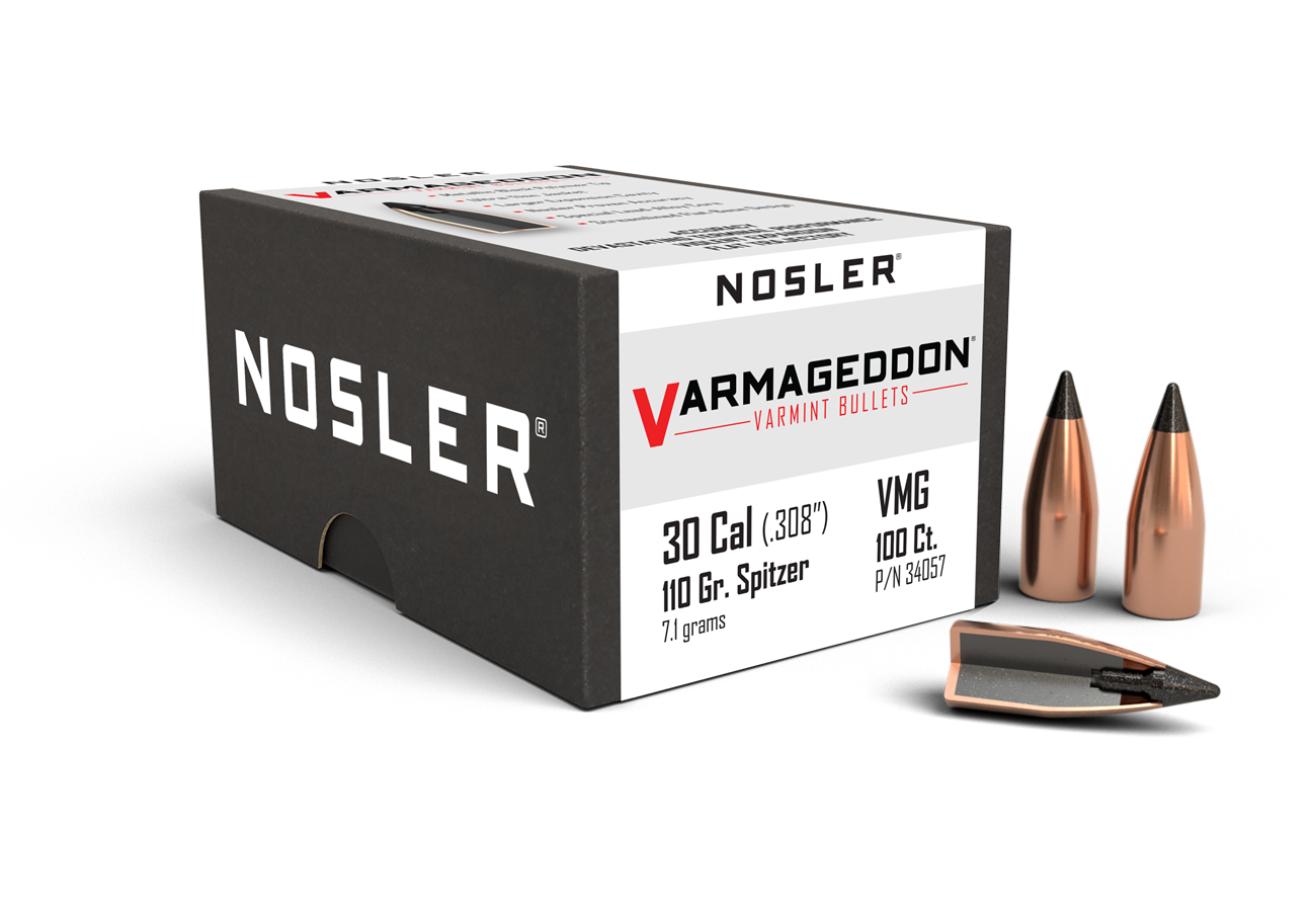 Nosler Bullets 30 Cal (308 Diameter) 110 Grain Tip Varmageddon (100Pk)