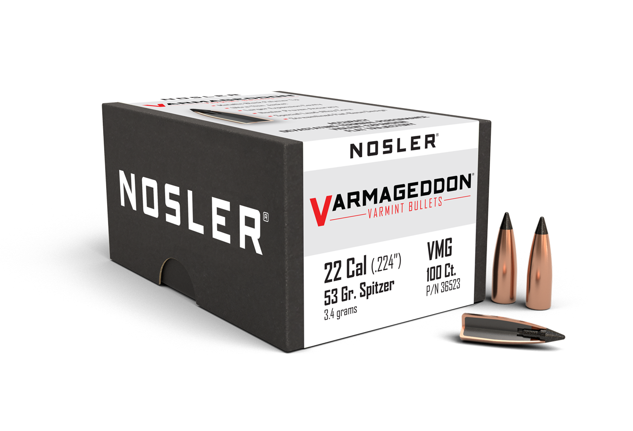 Nosler Bullets 22 Cal (224 Diameter) 53 Grain Tipped Varmageddon (100Pk)