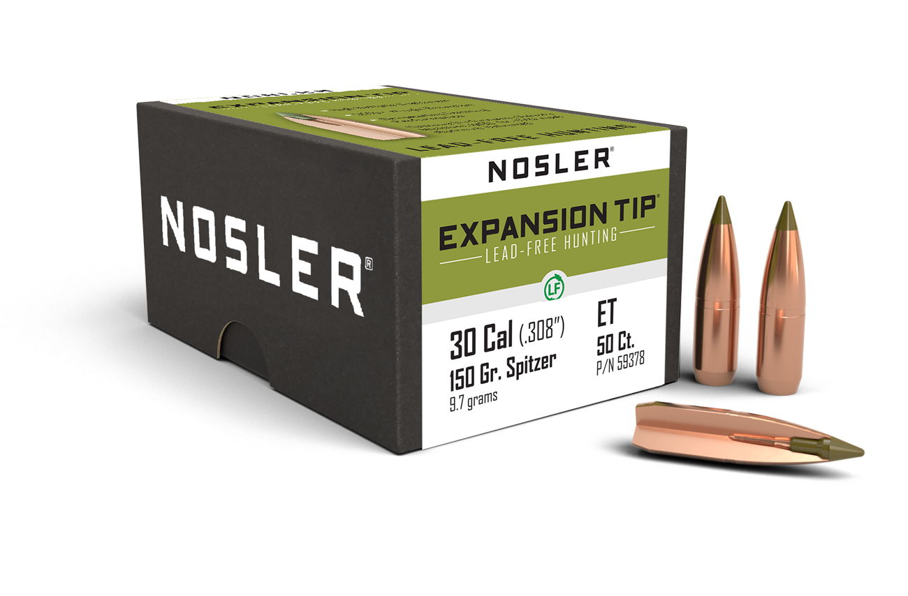 Nosler E-Tip Bullets 30 Caliber (308 Diameter) 150 Grain Spitzer Boat Tail Lead-Free (50pk)