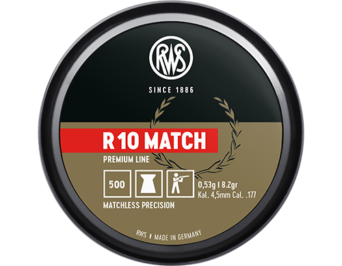 RWS R10 Match 177 Cal Air Pellets 8.2gr / 0.53g (4,51mm) (500pk)