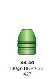 Boyne Bullet Company 44-40 WCF (.427") 180 Grain Round Nose Flat Point Bevel Base (RNFP BB) (550pk)