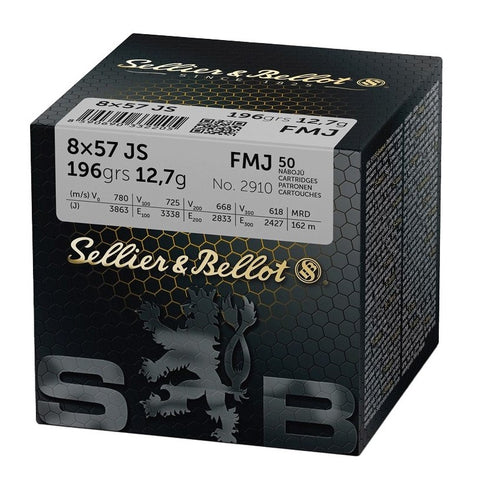 Sellier & Bellot 8x57 JS Mauser Ammunition 196 Grain Full Metal Jacket (50pk)