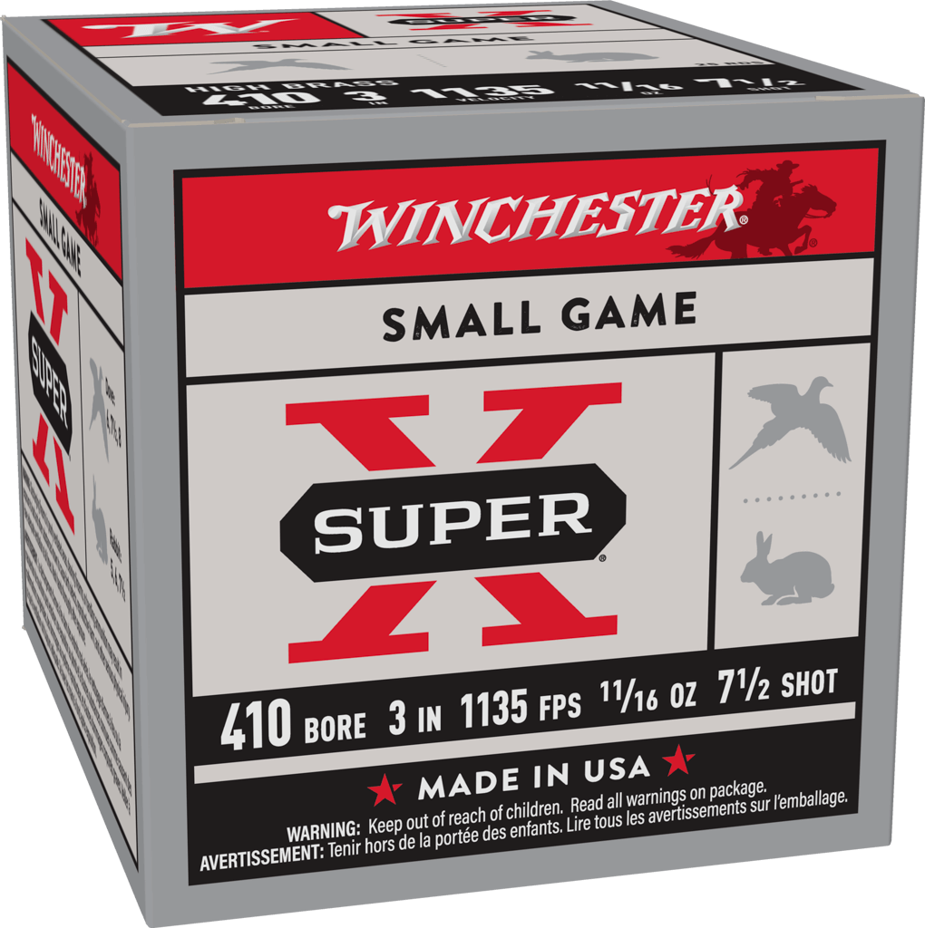 Winchester Super-X 410 Bore Ammunition 3" 11/16oz #7-1/2 Shot (25pk) (X4137)