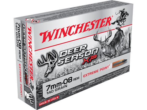 Winchester Deer Season XP Ammunition 7mm-08 Remington 140 Grain  Polymer Tip (20pk) (X708DS)