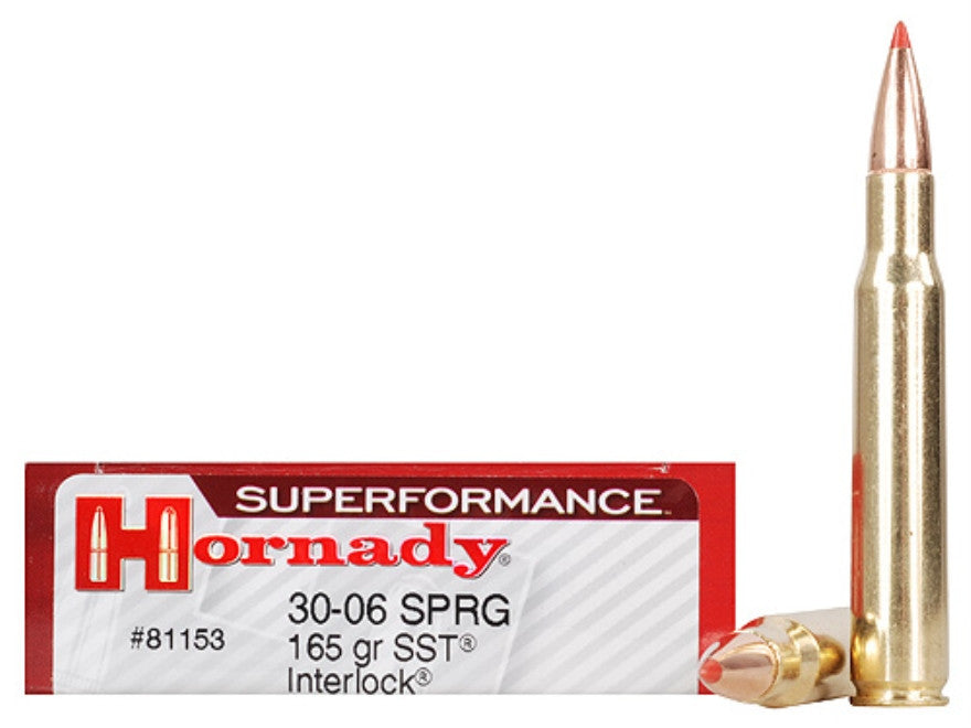 Hornady Superformance SST Ammunition 30-06 Springfield 165 Grain SST InterLock (20pk)