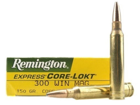 Remington Express Ammunition 300 Winchester Magnum 150 Grain Core-Lokt Pointed Soft Point (20pk)
