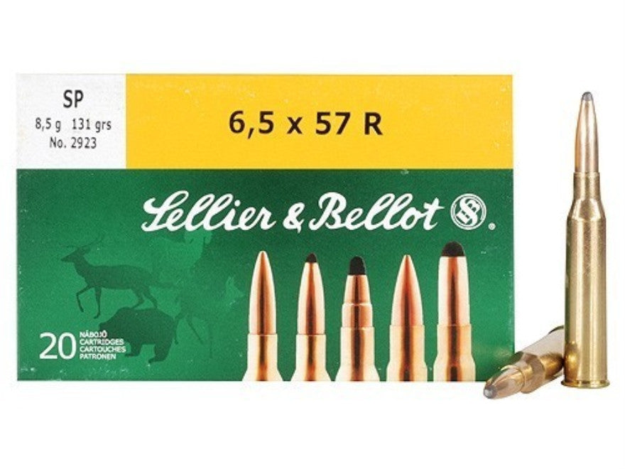 Sellier & Bellot Ammunition 6.5x57 Rimmed Mauser 131 Grain Soft Point (20pk)