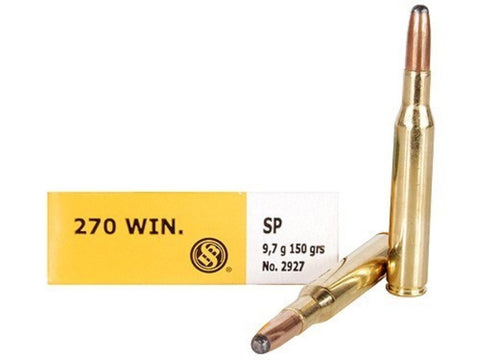 Sellier & Bellot 270 Winchester Ammunition 150 Grain Soft Point (20pk)