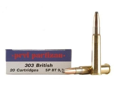 Prvi Partizan PPU Ammunition 303 British 180 Grain Soft Point Boat Tail (20pk)