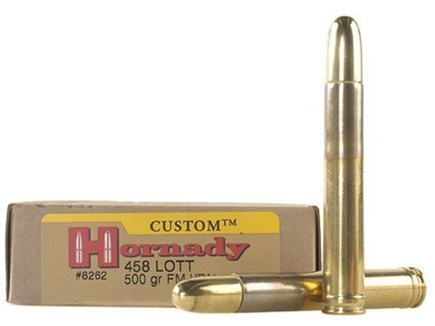 Hornady Dangerous Game Ammunition 458 Lott 500 Grain DGS Round Nose Solid (20pk)