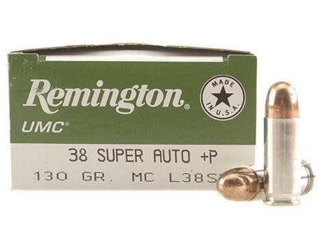 Remington UMC Ammunition 38 Super +P 130 Grain Full Metal Jacket (50pk)