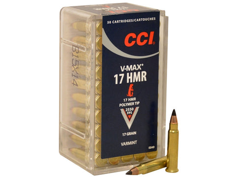 CCI 17HMR Ammunition 17 Grain Hornady V-Max (50pk) (0049)