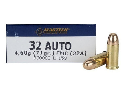 Magtech 32 Auto Ammunition 71 Grain Full Metal Jacket (50pk)