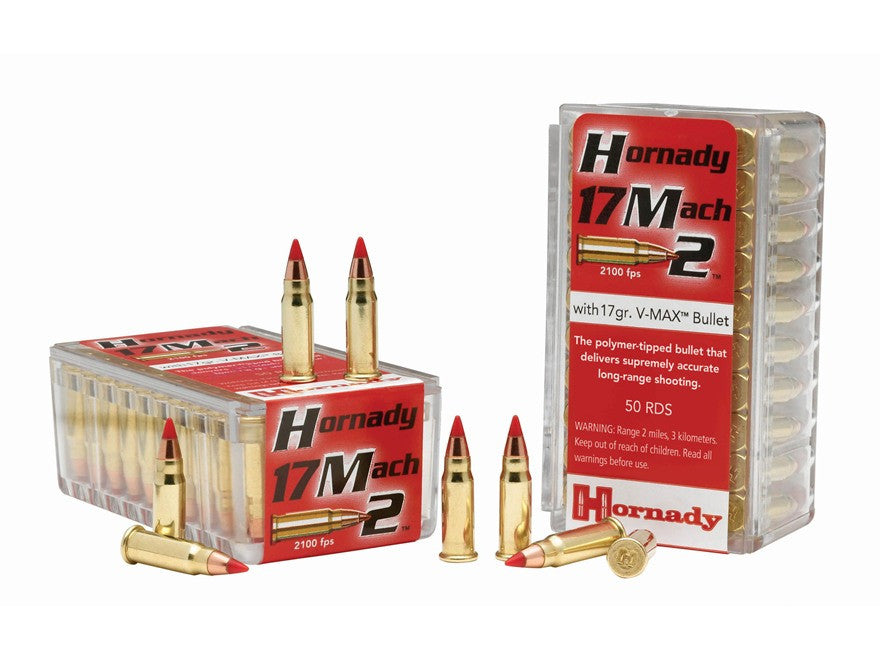 Hornady Varmint Express Ammunition 17 Mach 2 (17 HM2) 17 Grain V-MAX (50pk)