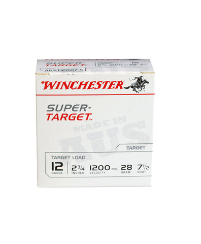 Winchester Super Target 12 Gauge Ammunition # 7.5 Shot 2-3/4" 28 Gram 1200 fps (25pk)