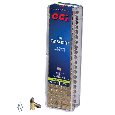 CCI  CB 22 Short Ammunition 29 Grain Lead Round Nose (LRN) (100pk)