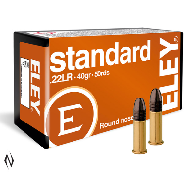 Eley Standard Ammunition 22 Long Rifle (22LR) 40 Grain Lead Round Nose (LRN) (50pk)