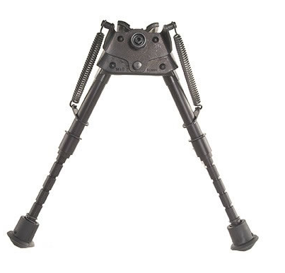 Harris H-SBRM Swivel Bipod with Notched Legs & Stud Mount 6" to 9"