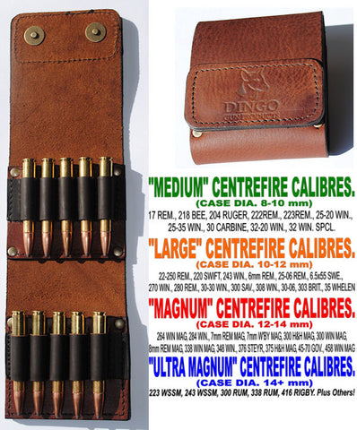 Dingo Leather Centerfire Ammo Wallet Magnum Centrefire Rust