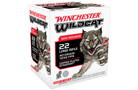 Winchester Wildcat  Ammunition 22LR 40 Grain Solid Lead Round Nose (500pk) (WW22LRB)