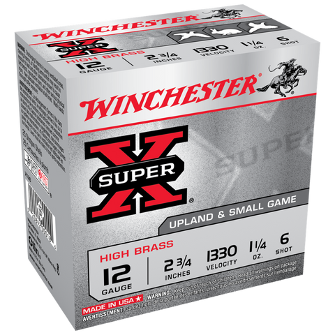 Winchester Super X HS Ammunition 12 Gauge 2-3/4" 1-1/4 oz #6 Shot (25pk)