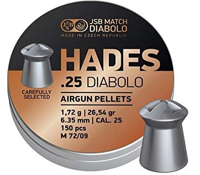 JSB Match Diabolo Hades .25 Air Pellets (150pk) (2517)