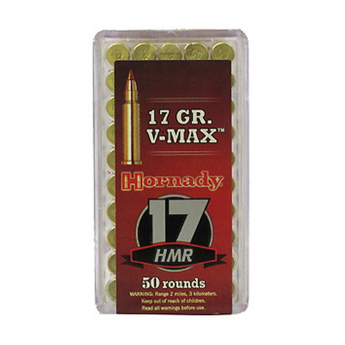 Hornady Varmint Express Ammunition 17 HMR 17 Grain V-MAX (50pk)