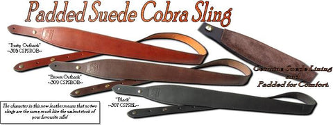 Dingo Leather Padded Suede Cobra Sling Black