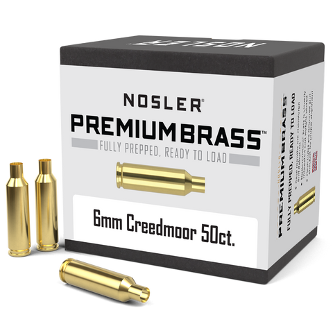 Nosler Premium Unprimed Brass Cases 6mm Creedmoor (50pk)