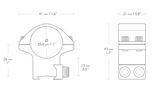 Hawke Match 1" Dovetail (9-11mm) Medium Rings