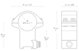Hawke Match 1" Dovetail (9-11mm) High Rings