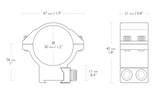 Hawke Match 30mm Dovetail (9-11mm)  Medium Rings