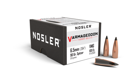 Nosler 264 Caliber, 6.5mm 90 Grain FB Tipped Varmageddon (100pk)