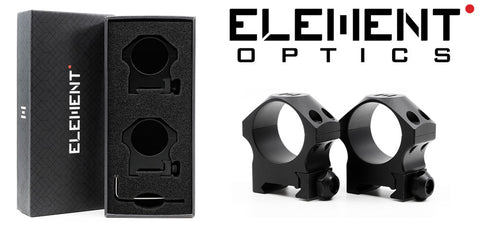 Element Optics 30mm Accu-Lite Weaver/Picatinny Rings Matte High (54002)