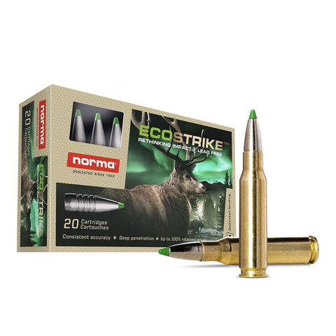 Norma Ecostrike Ammunition 300 PRC 165 Grain Lead-Free Polymer Tip (20pk)