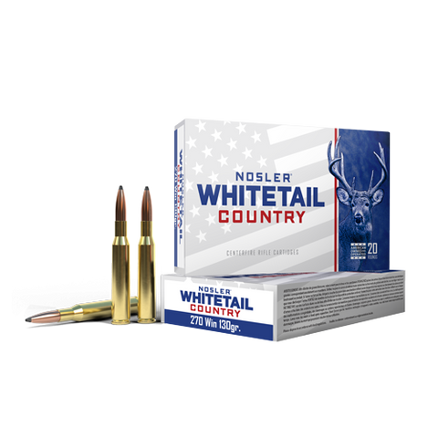 Nosler Whitetail Ammunition 270 Winchester 130 Grain Solid Base Soft Point (20pk)