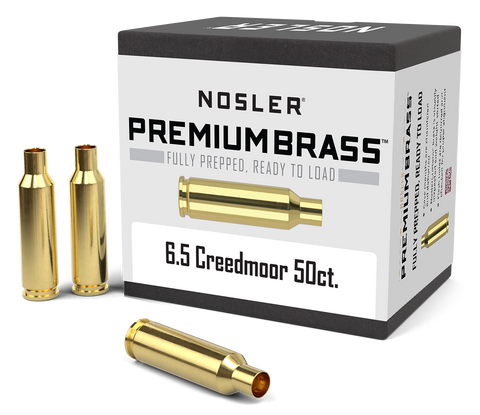 Nosler Premium Unprimed Brass Cases 6.5 Creedmoor (50pk) - NCB65CMR