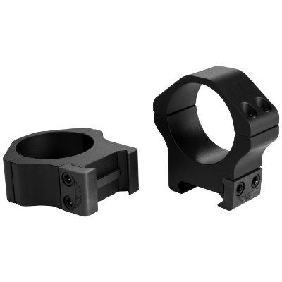 Warne 1" Maxima Horizontal Permanent-Attachable Weaver-Style Rings Low Matte