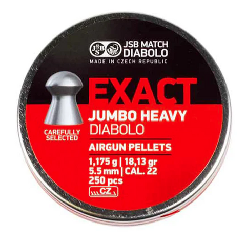 JSB Exact Jumbo Heavy Diabolo .22 Air Pellets 15.89gr (250pk) (8945)